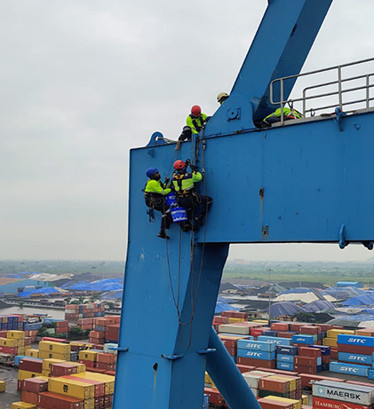 2 QC Retrofit - Boom & Girder Internal Painting, Flange Bolt Replacement & Cabin Refurbishment, Structural NDT Inspection and Rectification, Trolley Wheel Replacement